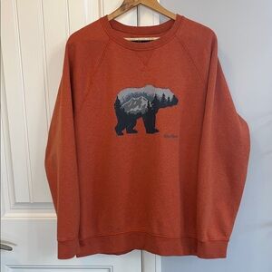 Wind River Rust Sweater with Bear Graphic XL